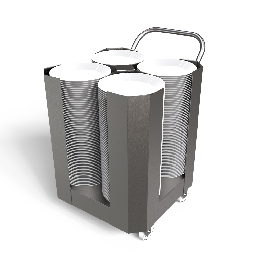 Carro para Transporte de Pratos em Inox - Imagem 2