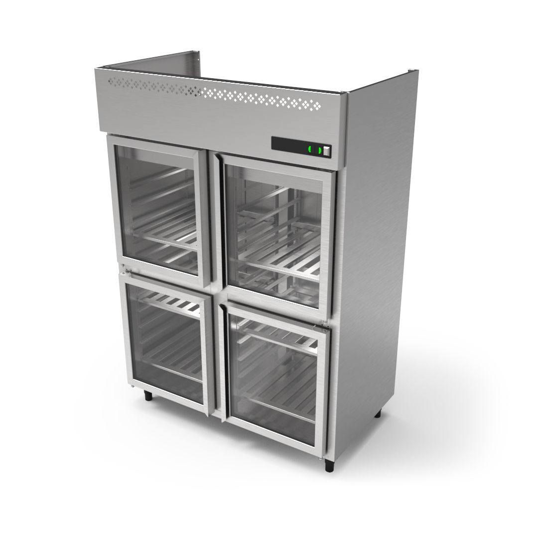 Freezer Vertical 4 Portas de Vidro Bipartidas – Gold Line