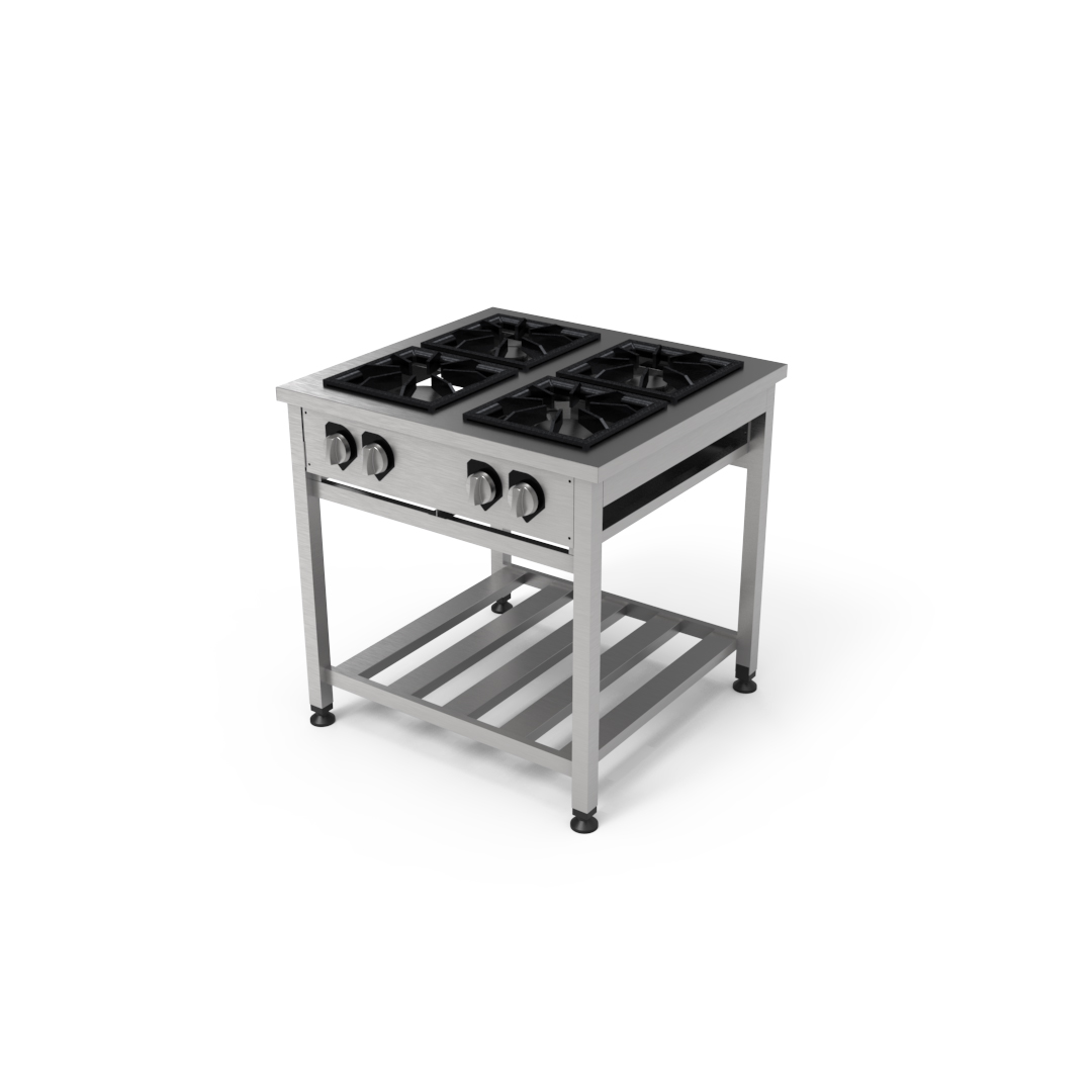 Fogão a Gás 4 Bocas de Centro – Grelha 30cm