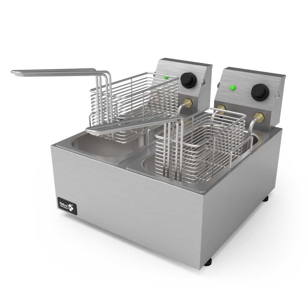 Fritadeira Elétrica de Sobrepor 2 Cubas