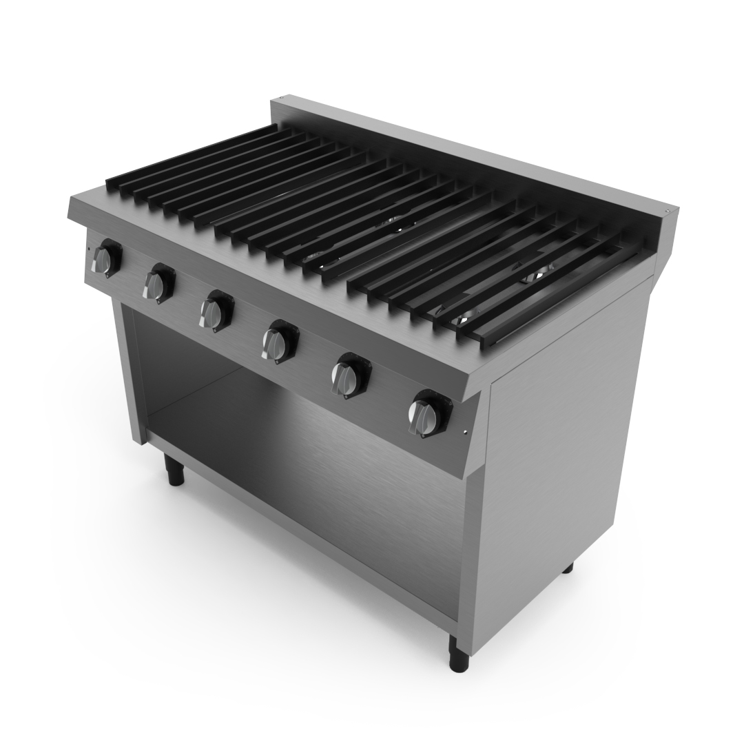 Fogão à Gás Modular – Gabinete sem portas – 6 Bocas