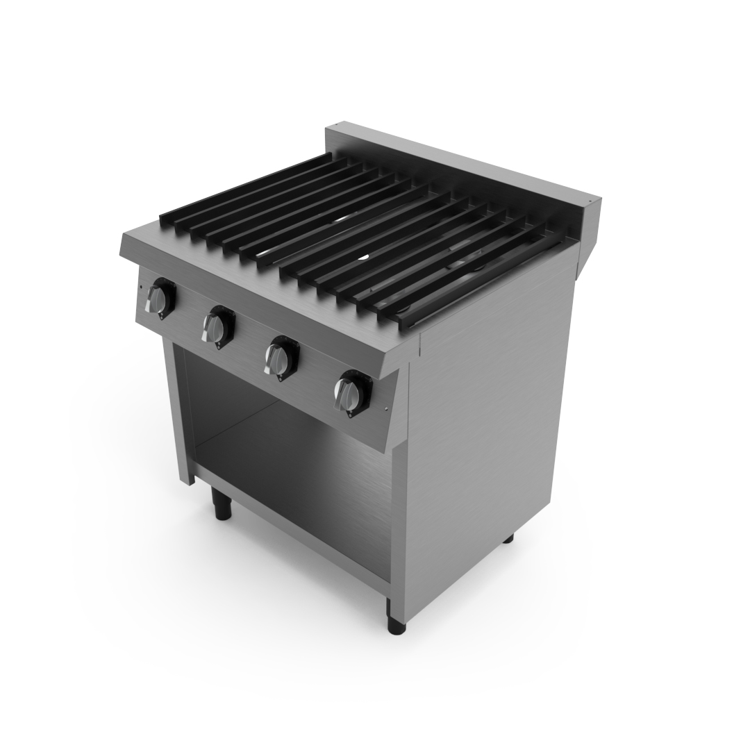 Fogão à Gás Modular – Gabinete sem portas – 4 Bocas