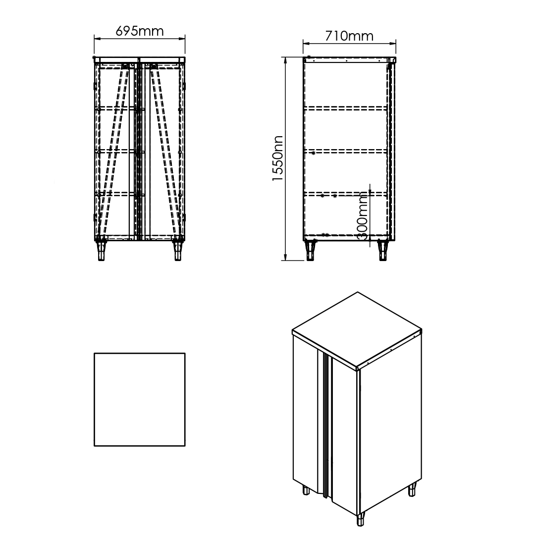 Armário para Produtos de Limpeza de Inox - Imagem 3
