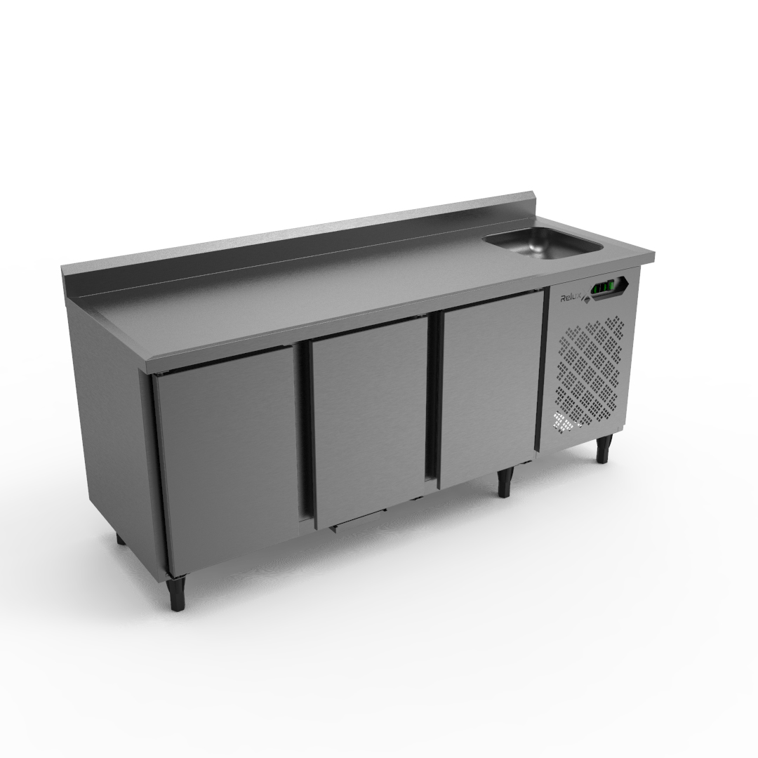 Freezer Horizontal 3 Portas com Tampo e Cuba 2000mm